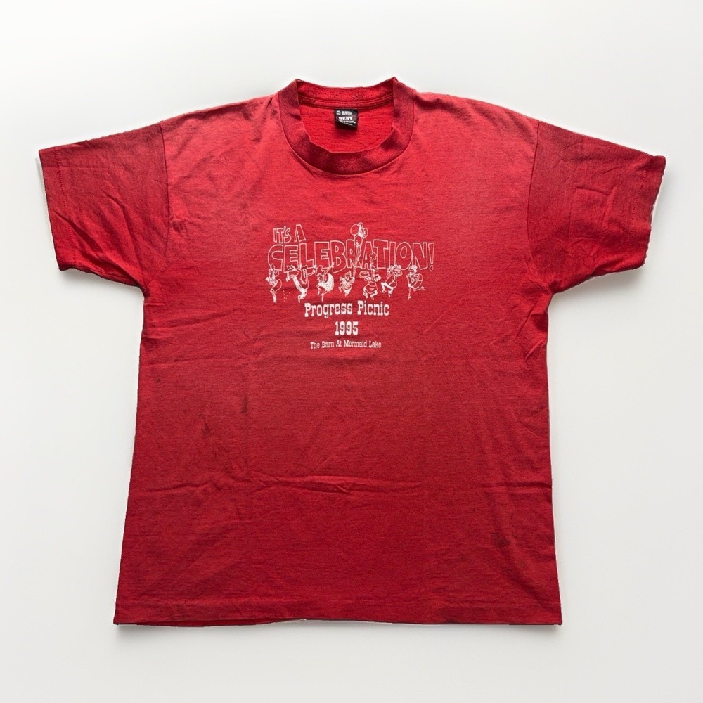 Vintage Fruit of the Loom Best Tee Single Stitch USA Made XL Grunge Faded 1995